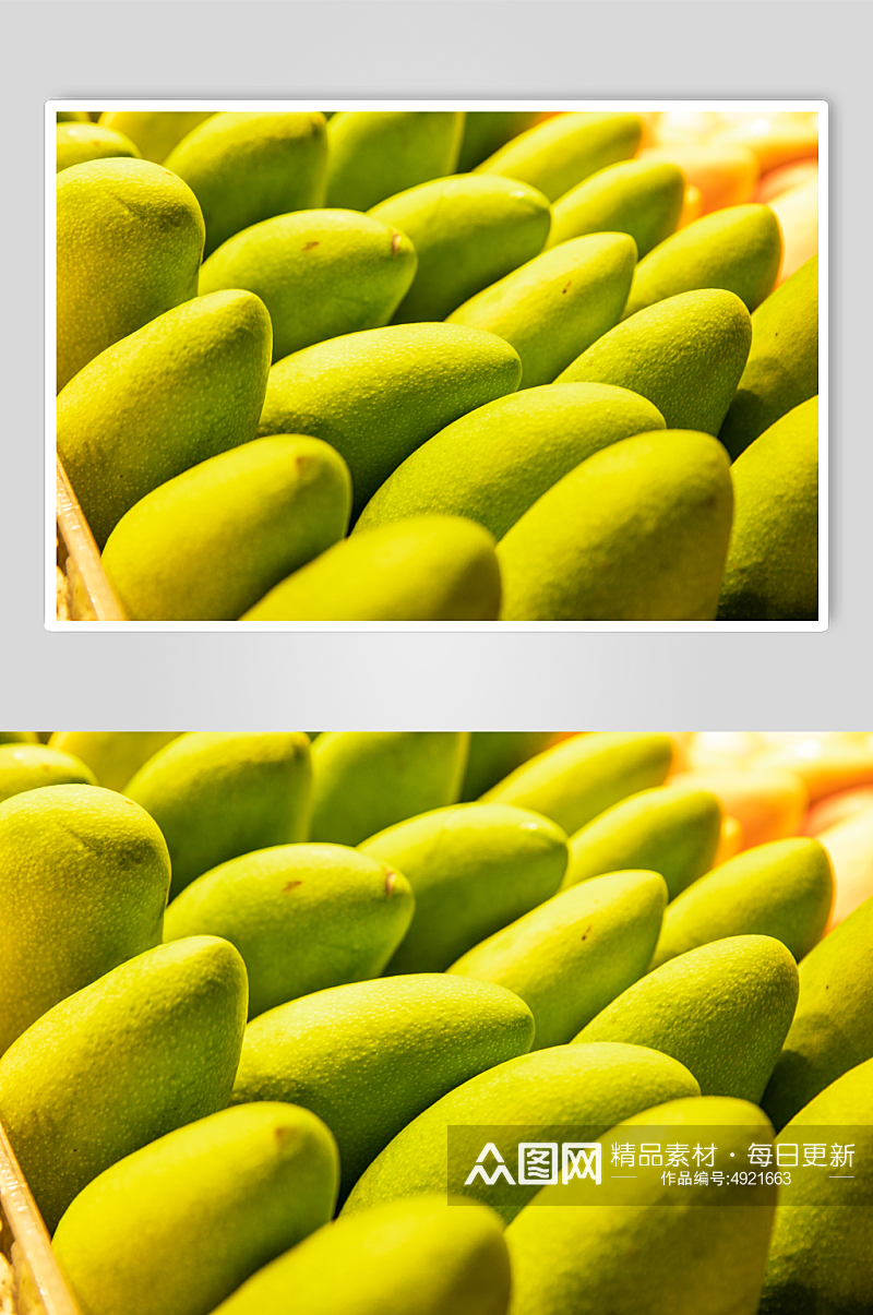 超市青芒果脆芒水果鲜果摄影图片素材