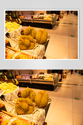 新鲜泰国榴莲水果鲜果摄影图片