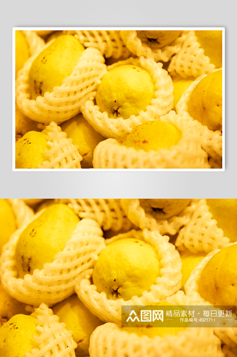 超市新鲜库尔勒香梨水果鲜果摄影图片素材
