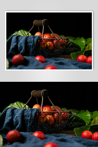 新鲜红布林李子水果鲜果摄影图片