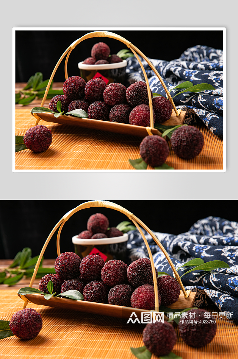 新鲜杨梅圣生梅水果鲜果摄影图片素材