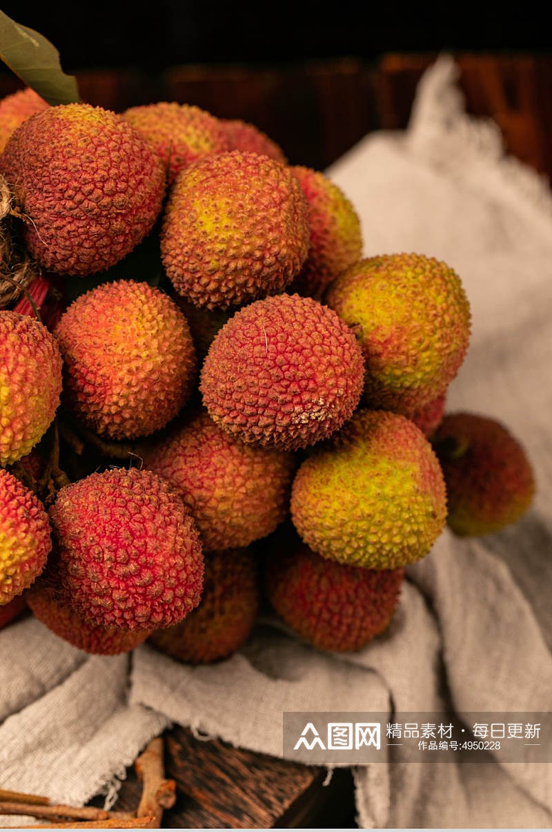 新鲜清新荔枝夏季水果食物摄影图片素材