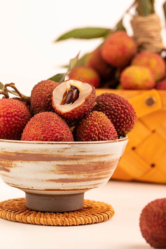 新鲜清新荔枝夏季水果食物摄影图片-众图网