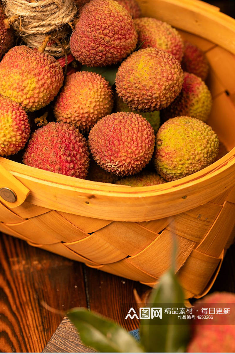 新鲜清新荔枝夏季水果食物摄影图片素材