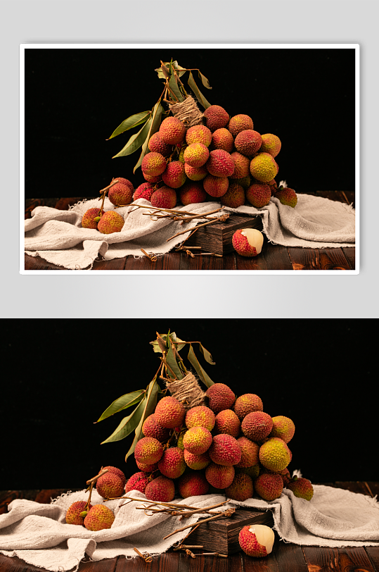 新鲜清新荔枝夏季水果食物摄影图片-众图网