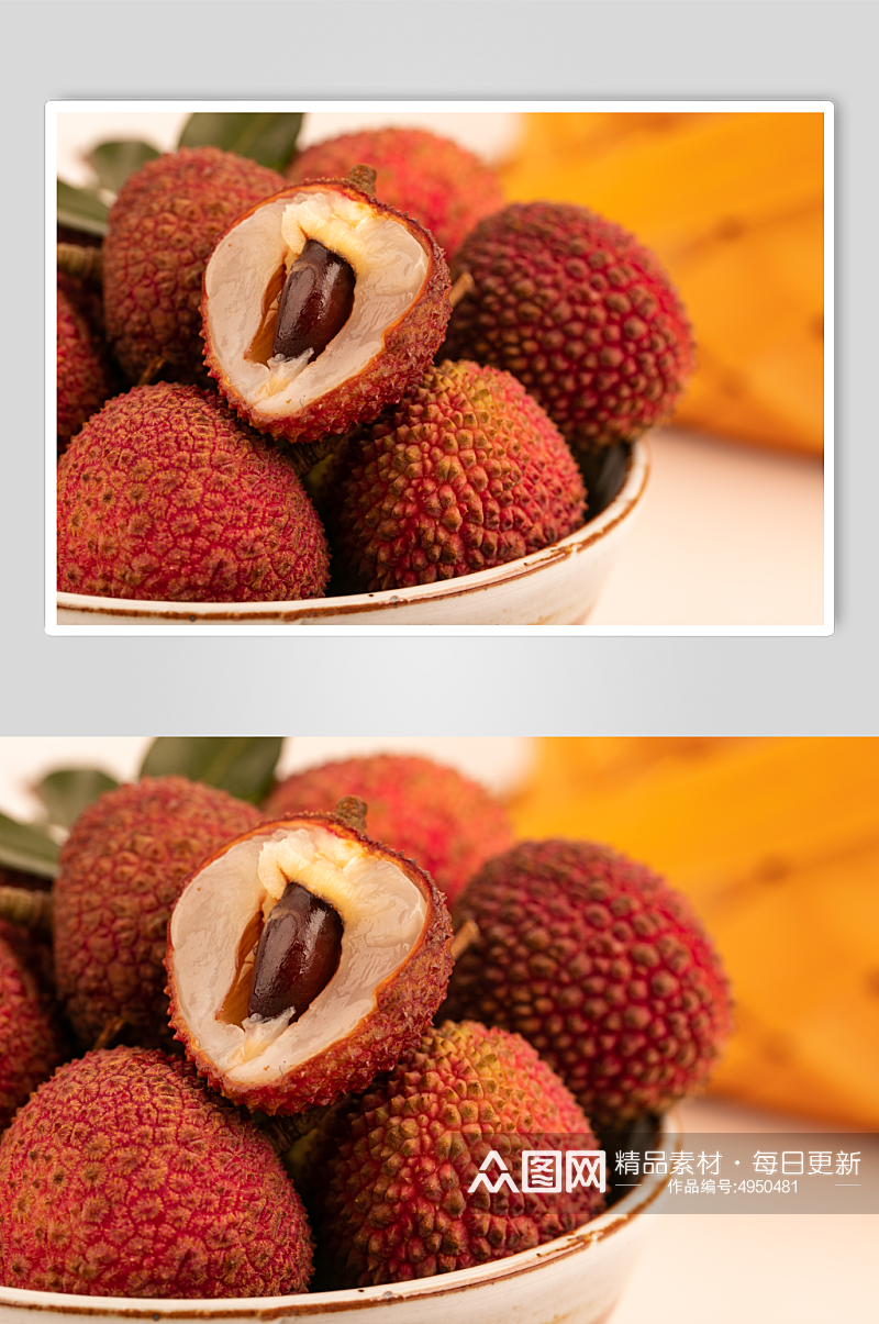 新鲜清新荔枝夏季水果食物摄影图片素材