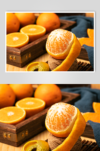 新鲜清新夏橙橘子夏季水果食物摄影图片