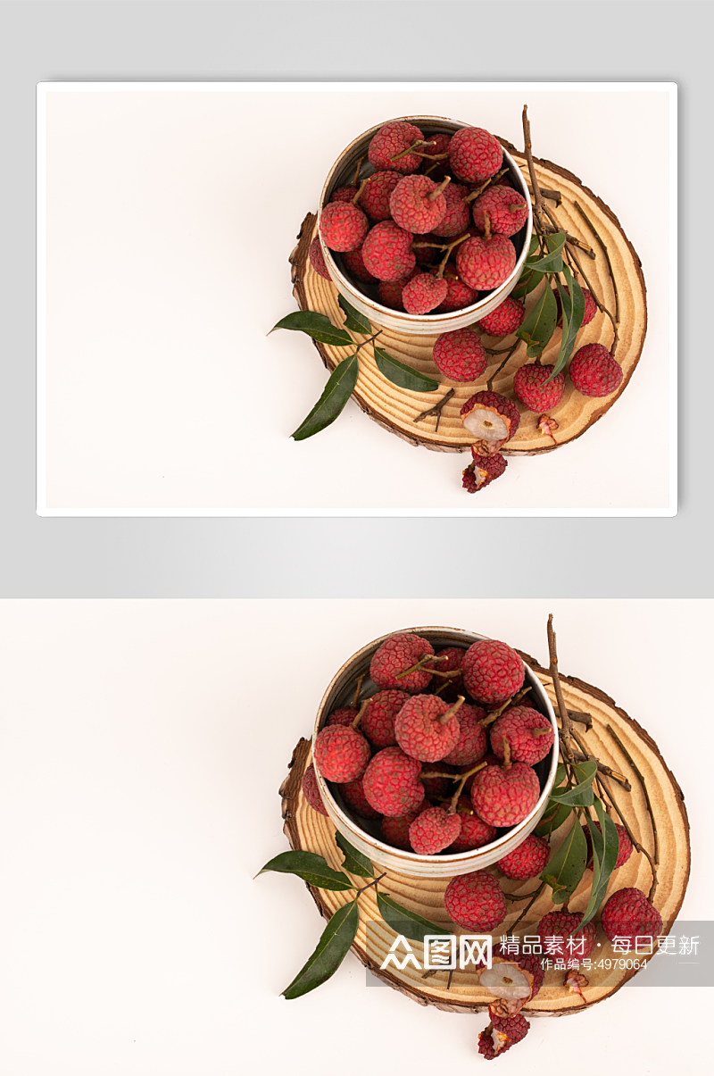 色泽饱满状元红荔枝水果摄影图片素材