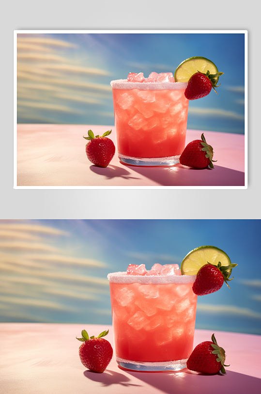 AI数字艺术水果鸡尾酒饮品图片