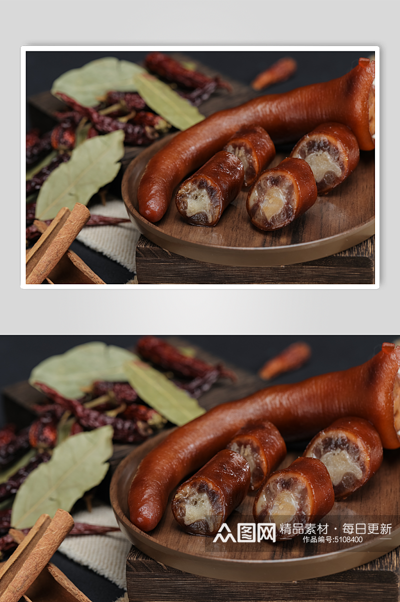 咸香卤猪鞭零食美食摄影图片素材