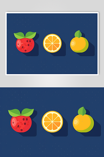 AI数字艺术卡通水果蔬菜插画元素图标