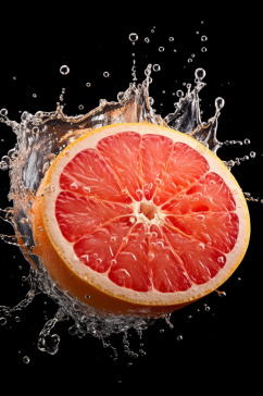 AI数字艺术新鲜水果柚子摄影图