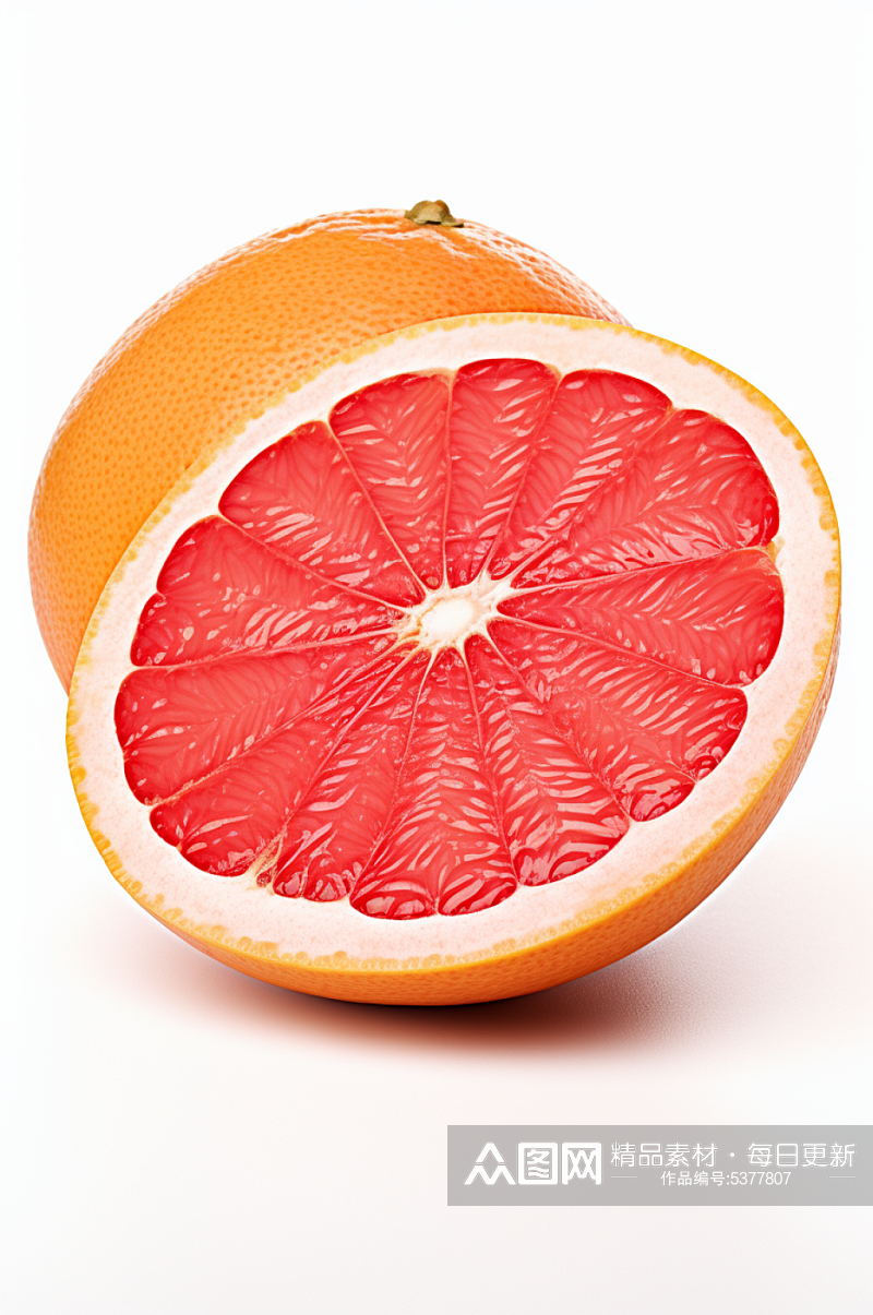 AI数字艺术新鲜水果柚子摄影图素材