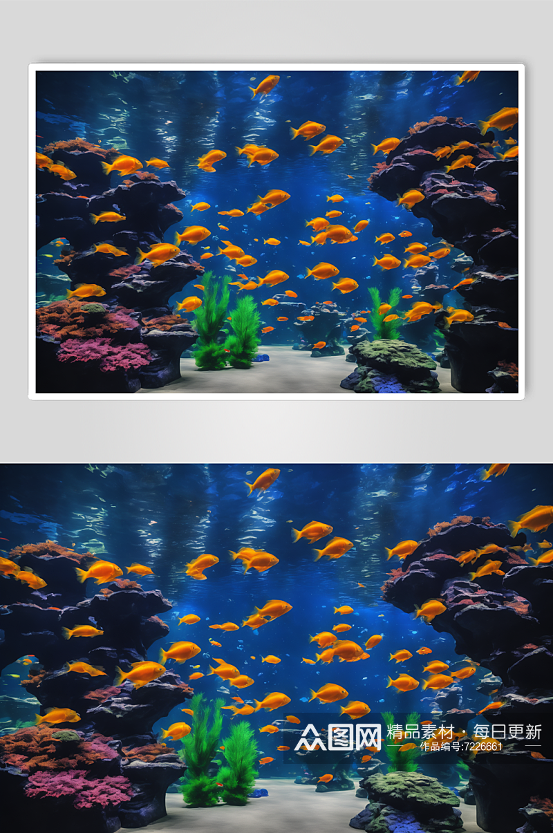 AI数字艺术高清水族馆鱼图片素材
