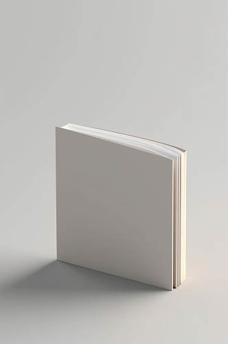 AI数字艺术简洁大气白色书籍封面样机