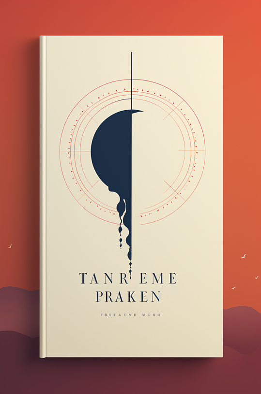 AI数字艺术书籍封面样机图片