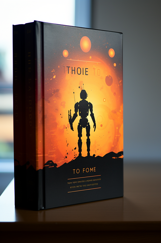 AI数字艺术书籍封面样机图片