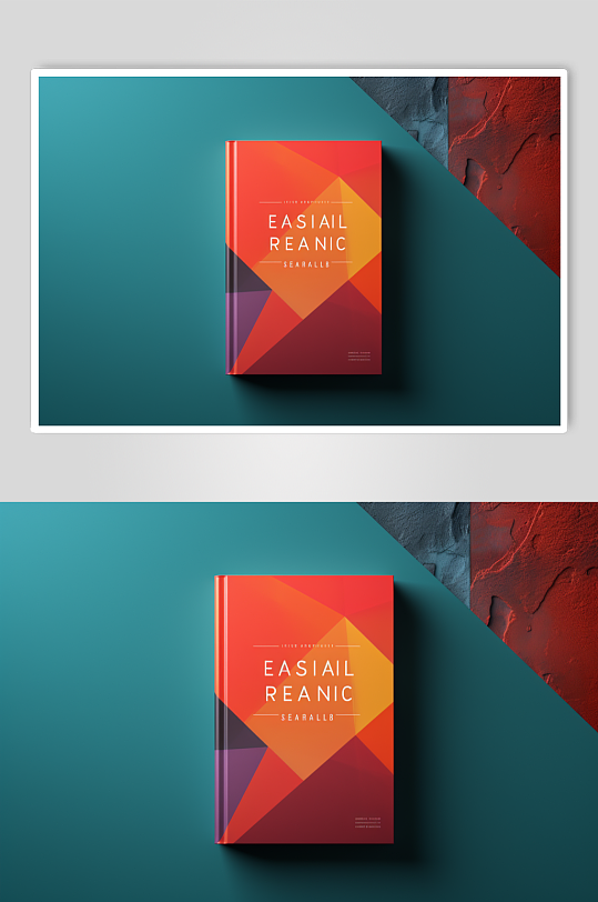 AI数字艺术书籍封面样机图片