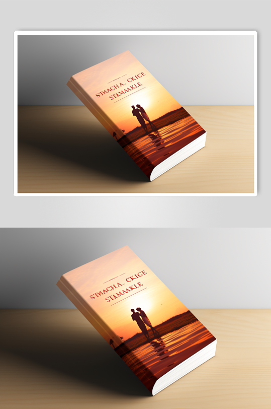 AI数字艺术书籍封面样机图片