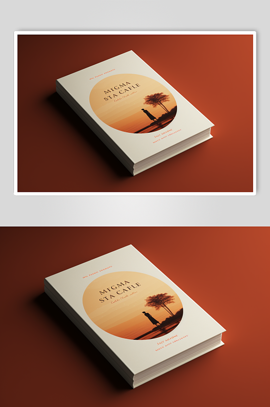 AI数字艺术书籍封面样机图片