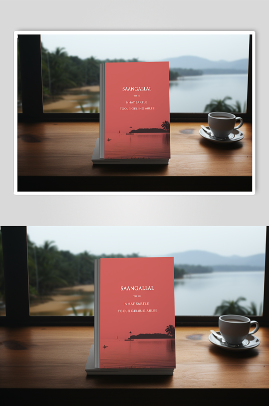 AI数字艺术书籍封面样机图片