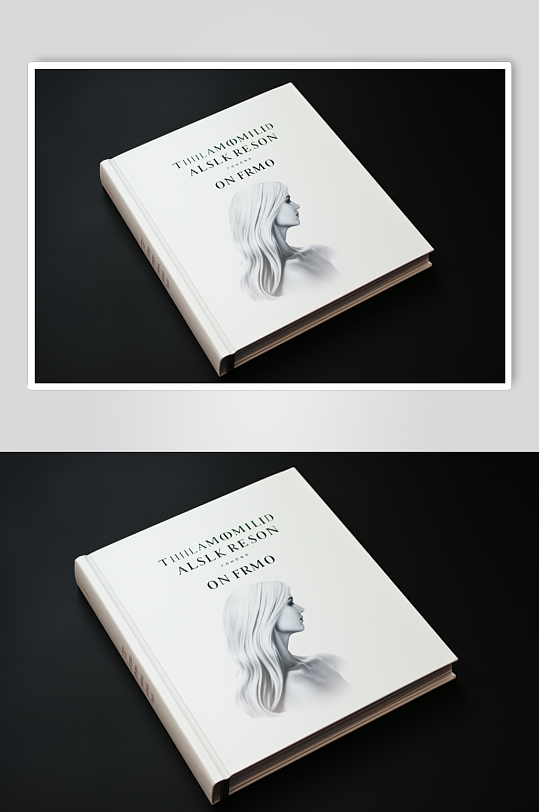 AI数字艺术书籍封面样机图片