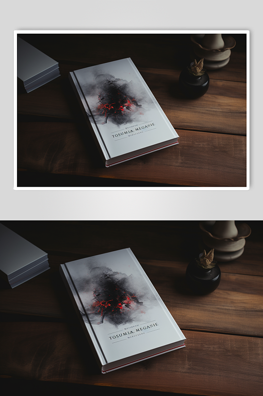 AI数字艺术书籍封面样机图片