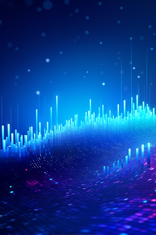 AI数字艺术抽象流数据流科技风背景图-众图网