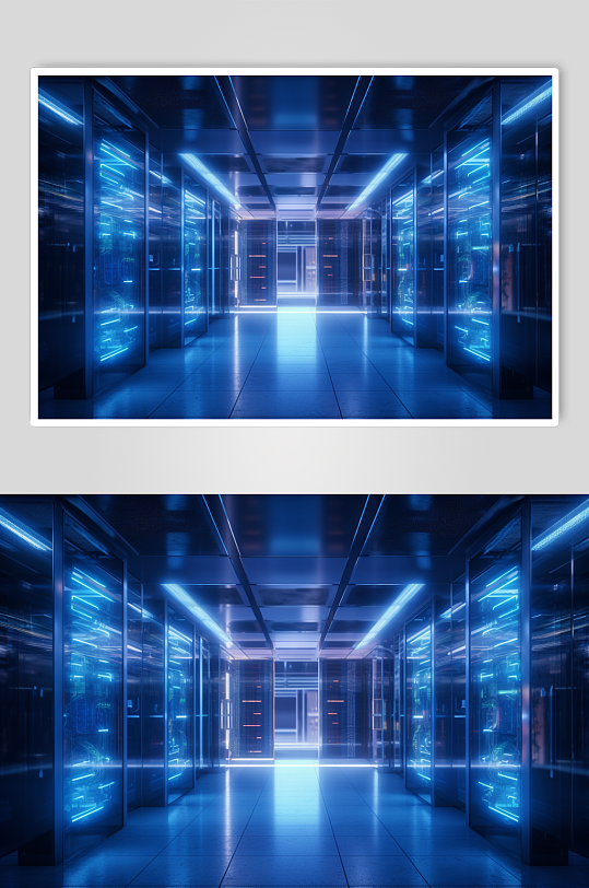 AI数字艺术高清室内数据中心科技摄影图片-众图网