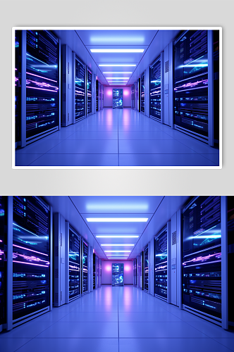 AI数字艺术高清室内数据中心科技摄影图片