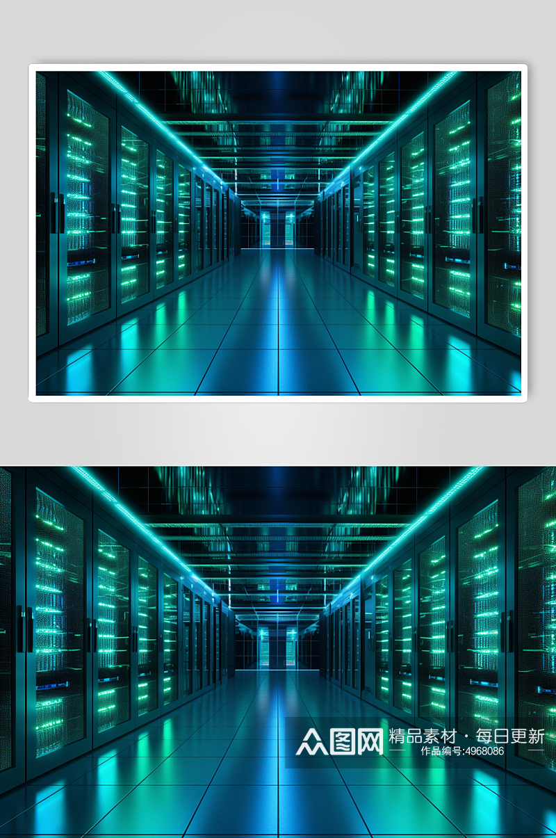 AI数字艺术高清室内数据中心科技摄影图片素材