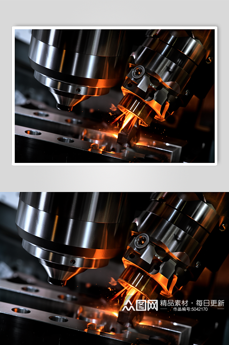 AI数字艺术数控机床摄影图素材