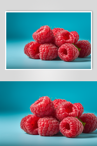 AI数字艺术原创树莓水果果汁图片