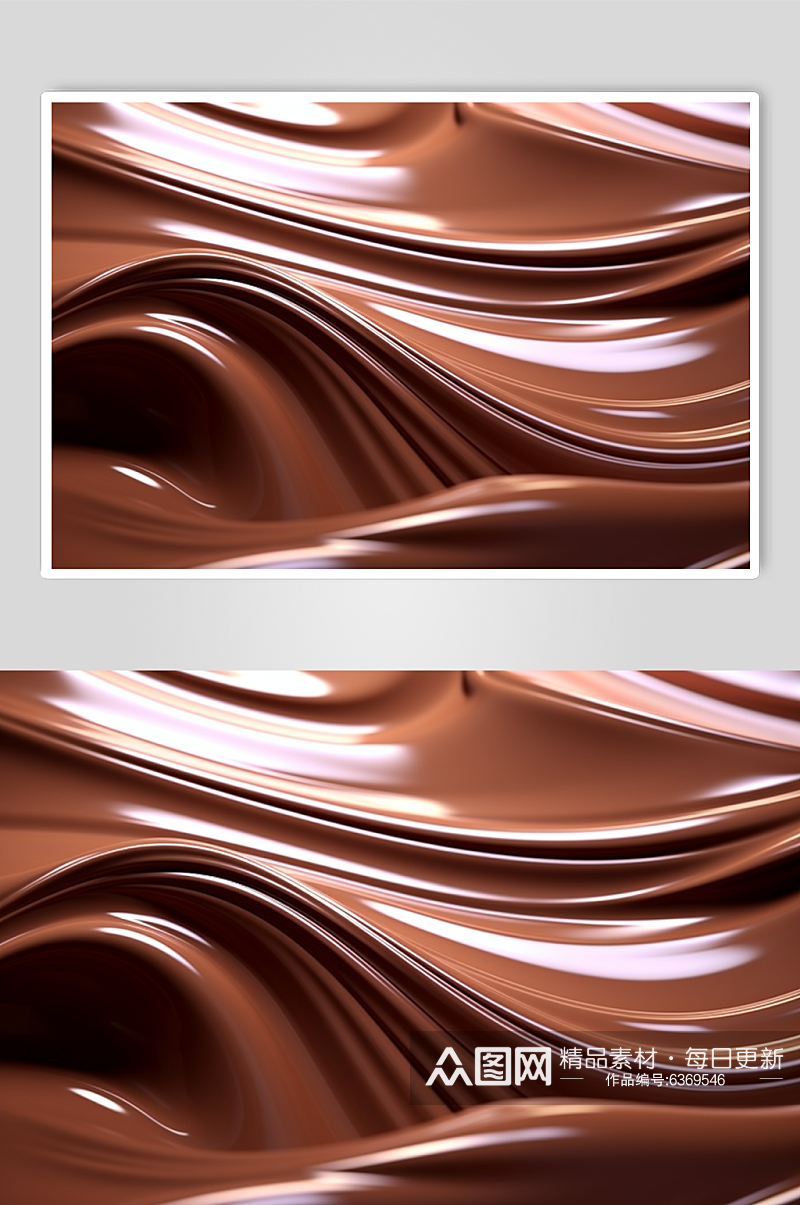 AI数字艺术巧克力棕色丝滑背景图素材