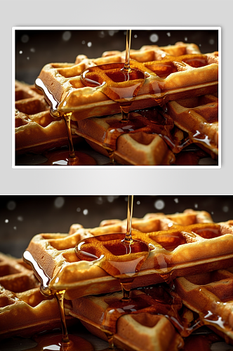 AI数字艺术极简松饼甜品摄影图片