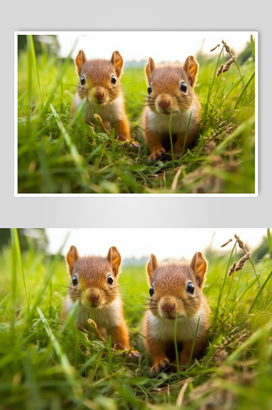 AI数字松鼠野生动物摄影图
