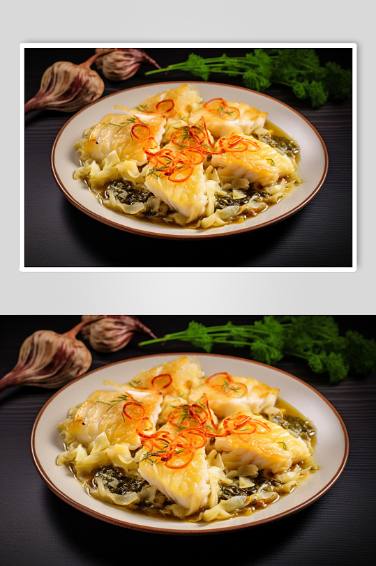AI数字艺术美味菜肴酸菜鱼餐饮摄影图