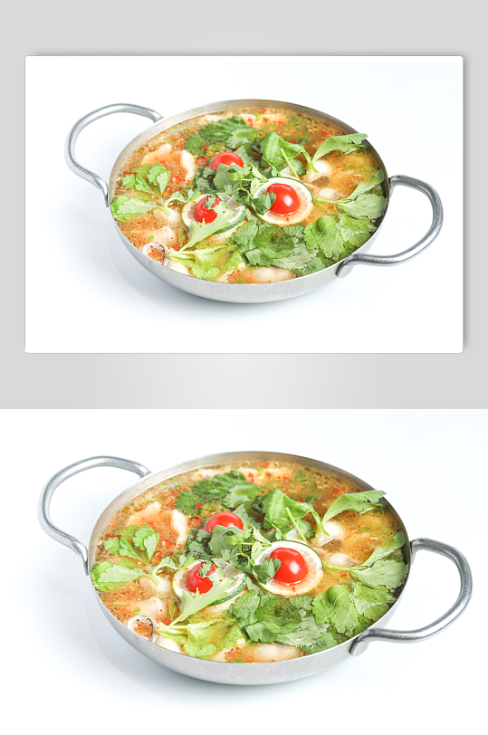 美味青柠酸辣黑鱼片泰国菜美食摄影图片