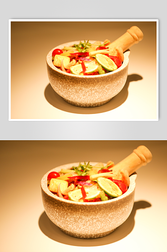 美味青柠酸辣泰式凤爪泰国菜美食摄影图片