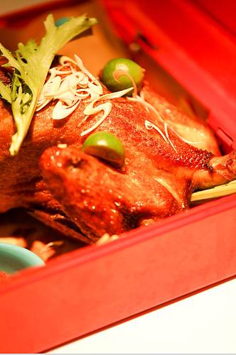 美味招牌香茅烤鲜鸡泰国菜美食摄影图片