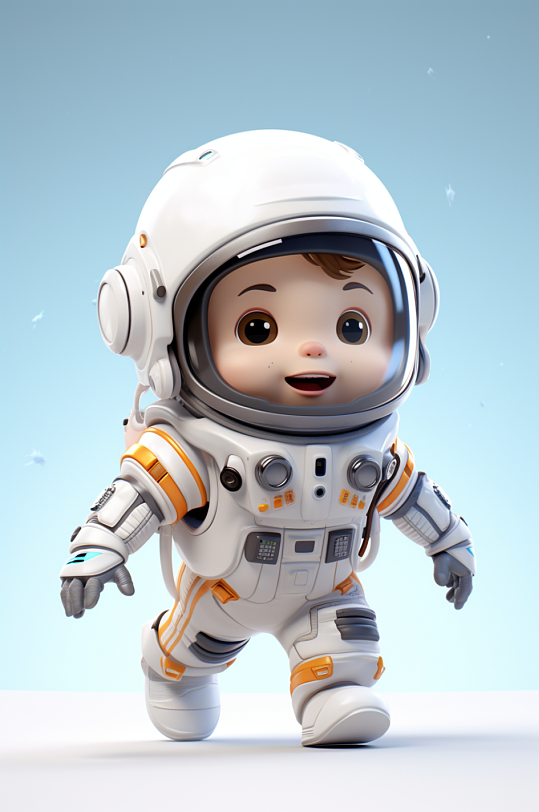 AI数字艺术Q版太空宇宙宇航员模型