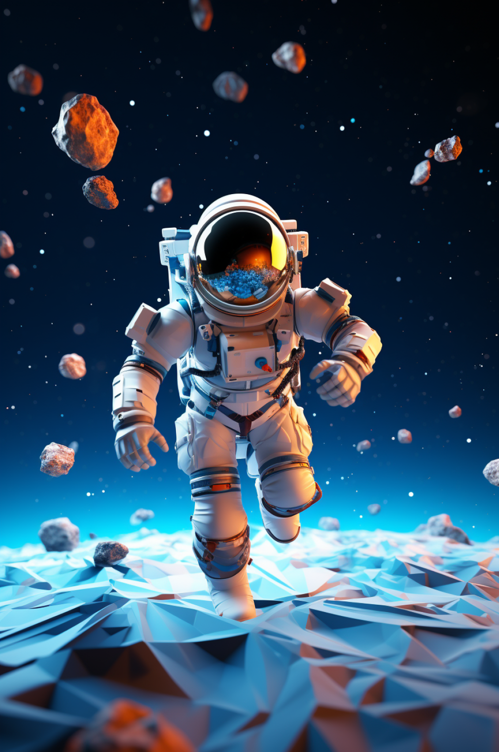 AI数字艺术Q版太空宇宙宇航员模型素材