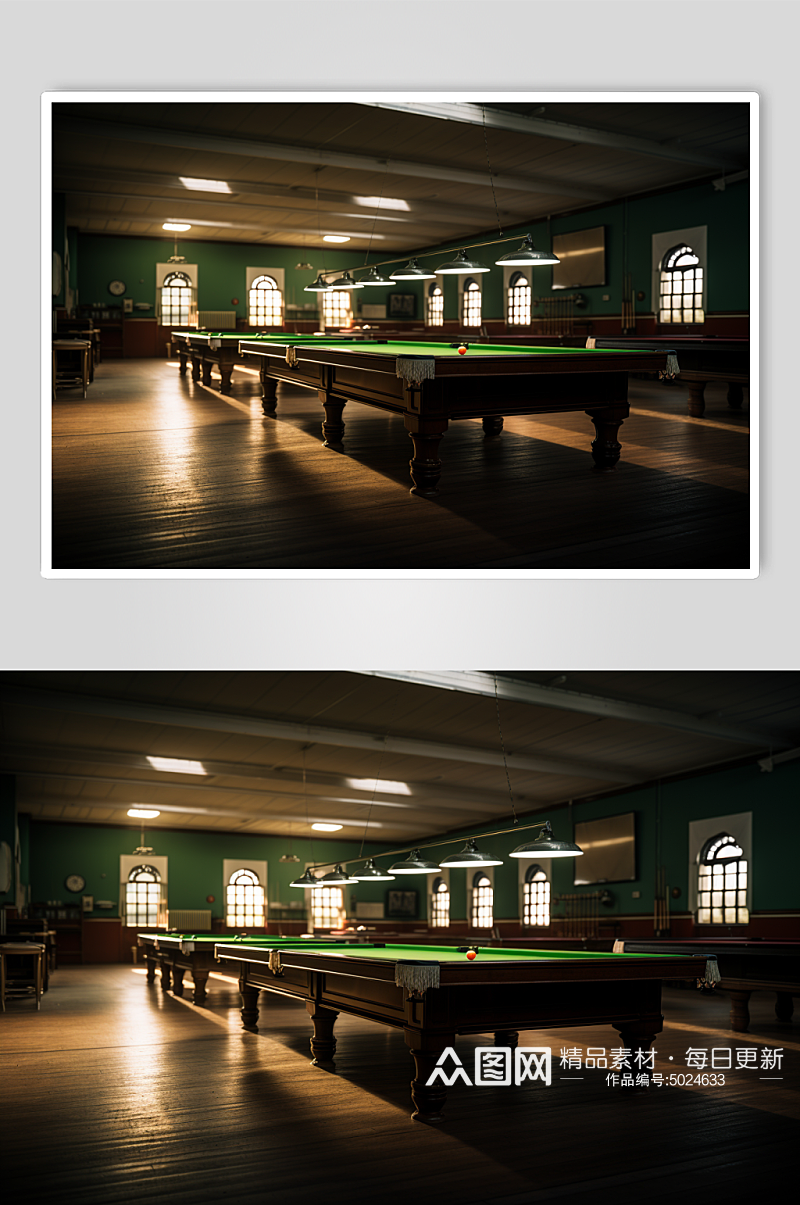 AI数字艺术台球桌球室内摄影图片素材