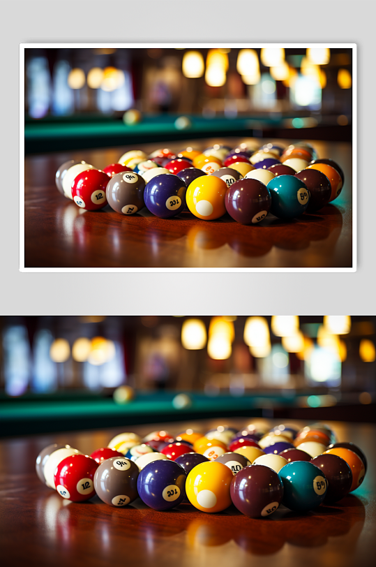 AI数字艺术台球图片-众图网
