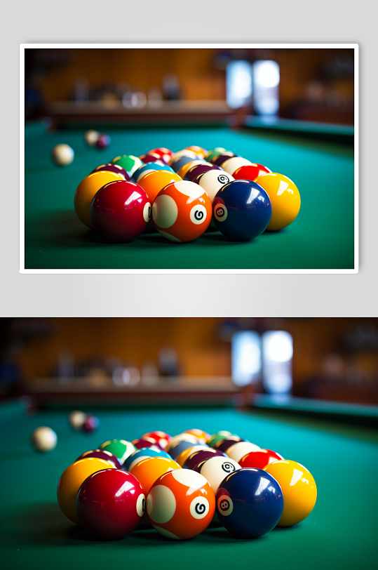 AI数字艺术台球图片-众图网