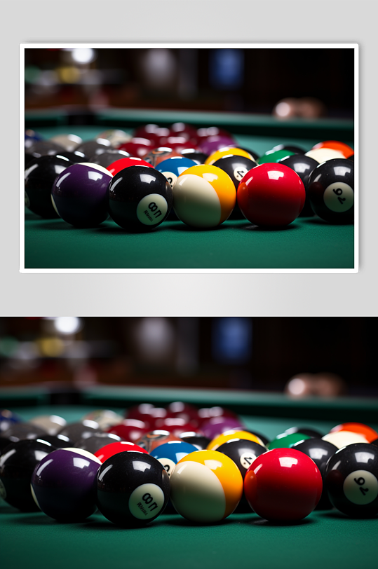 AI数字艺术台球图片-众图网