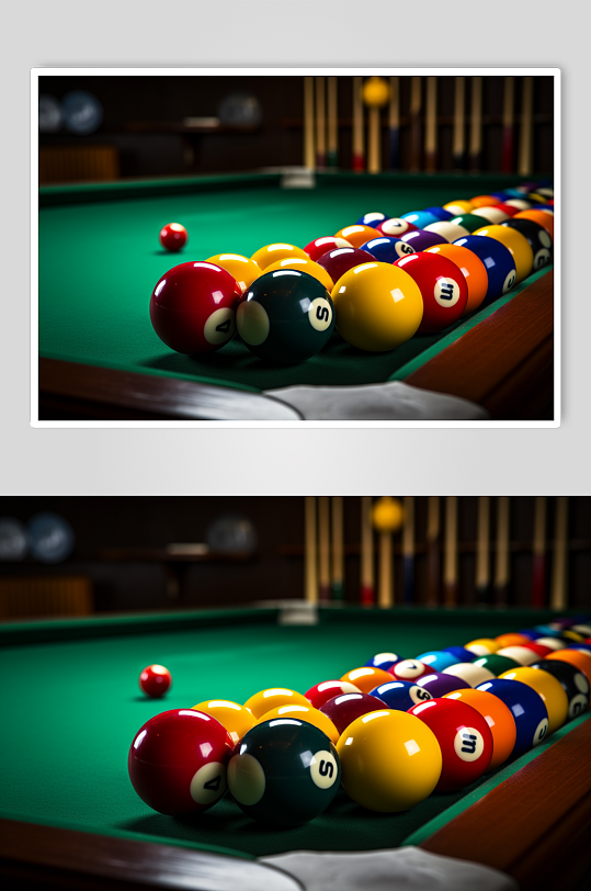 AI数字艺术台球图片-众图网