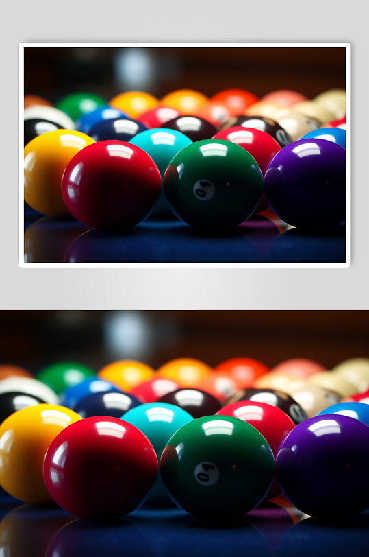 AI数字艺术台球图片-众图网