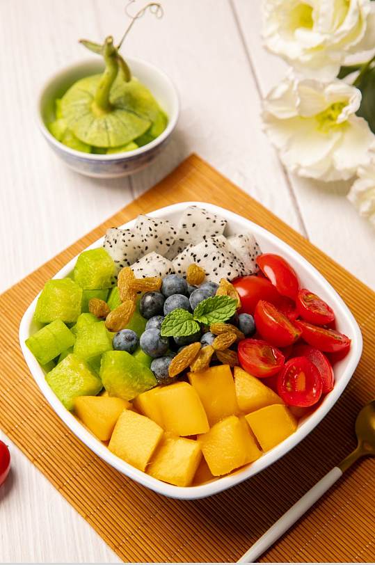 水果捞夏季糖水甜品美食摄影图片
