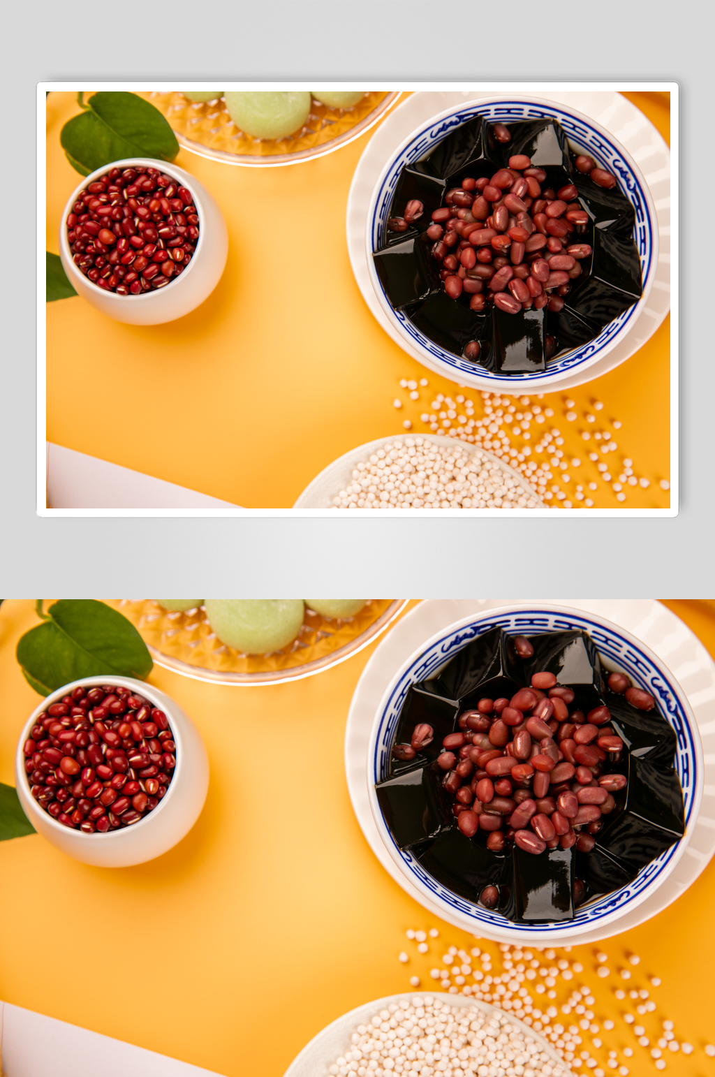 红豆龟苓膏糖水甜品美食摄影图片素材